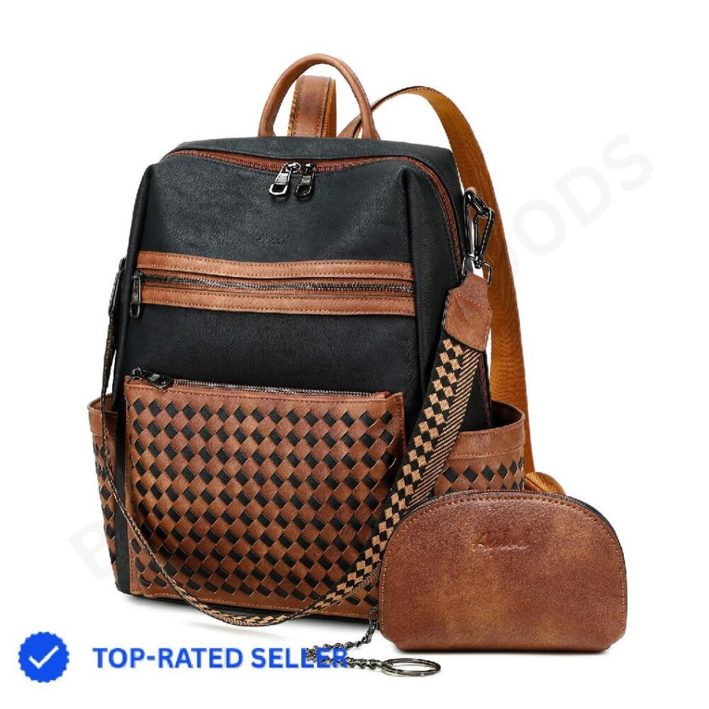 Leather Backpack Purse Designer Shoulder Bag Fashion Faux Work Travel Handbag